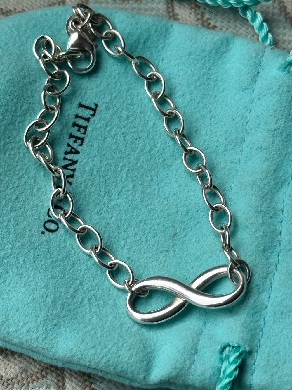 Authentic Tiffany & Co. Sterling Silver Infinity Bracelet